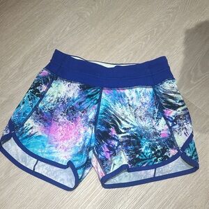 Ivivva Blue and Multicolor Kids Athletic Shorts